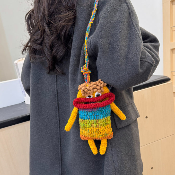 Elephant-Themed Crochet Mini Purse