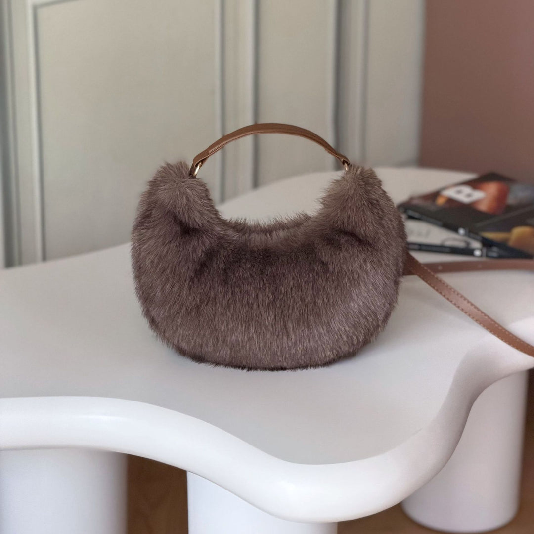 Faux Fur Handheld Bag