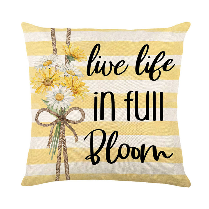 Decorative Spring Mason Jar Floral Throw Pillow Cover