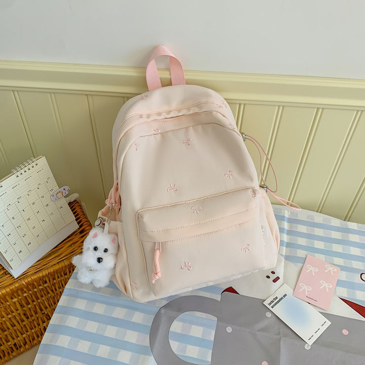 Floral Embroidered Daily Backpack Bowlift