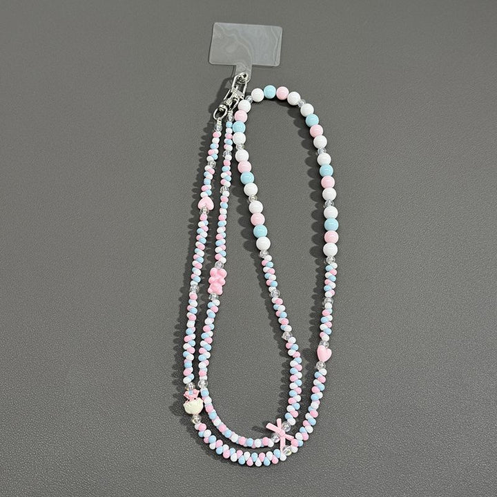 Beaded Eyewear Chain with Butterfly Accents Bowlift