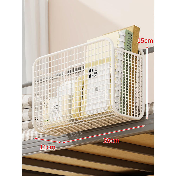 Suspended Mesh Bed Frame Storage Caddy with Triple Compartments