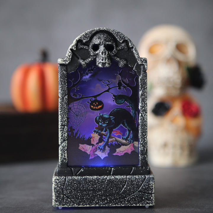 Decorative LED Haunted Graveyard Lantern Bowlift