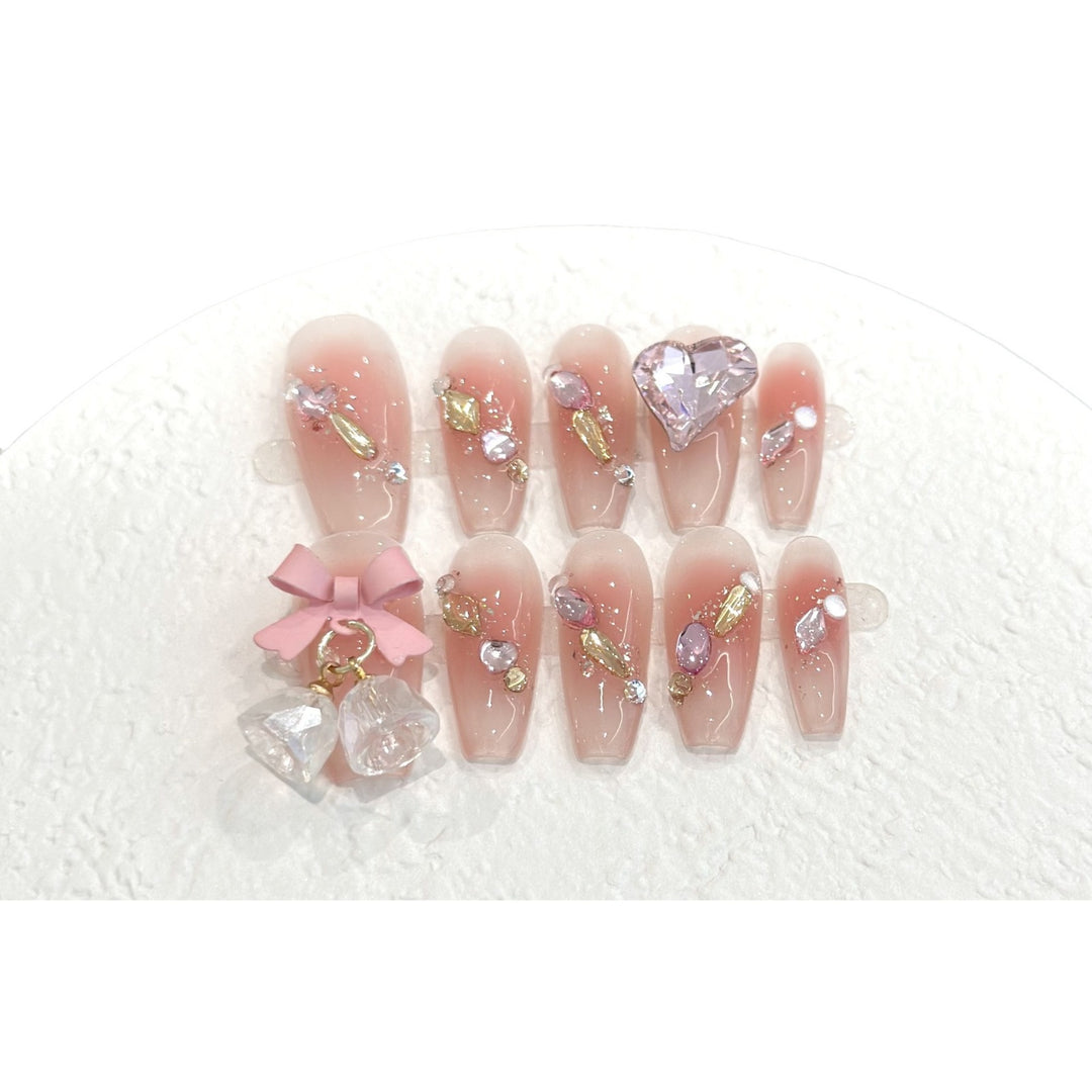 Glittering Handcrafted Press-On Nail Set