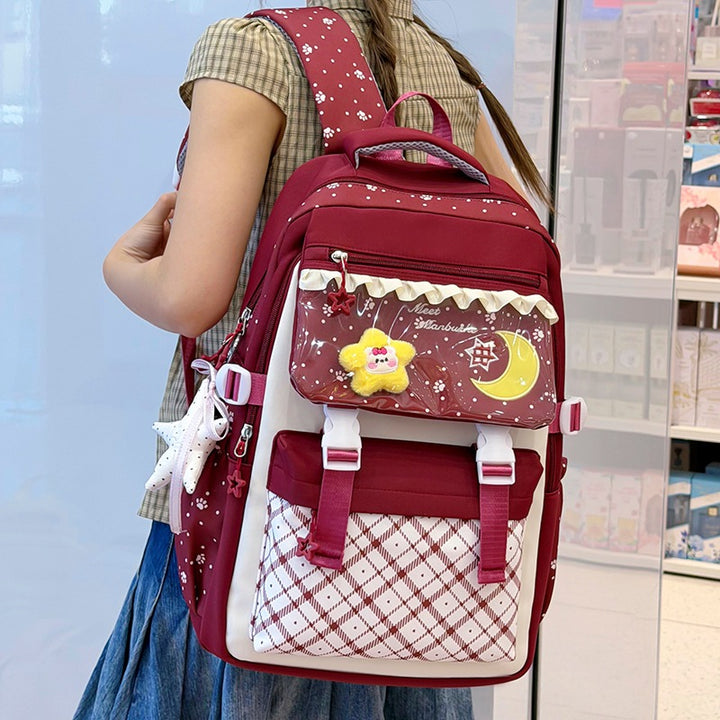 Decorative Graphic Print Backpack Bowlift