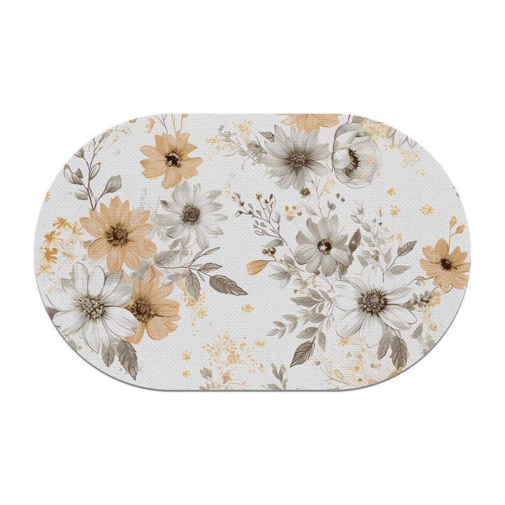 Floral Non-Slip Bath Mat Bowlift