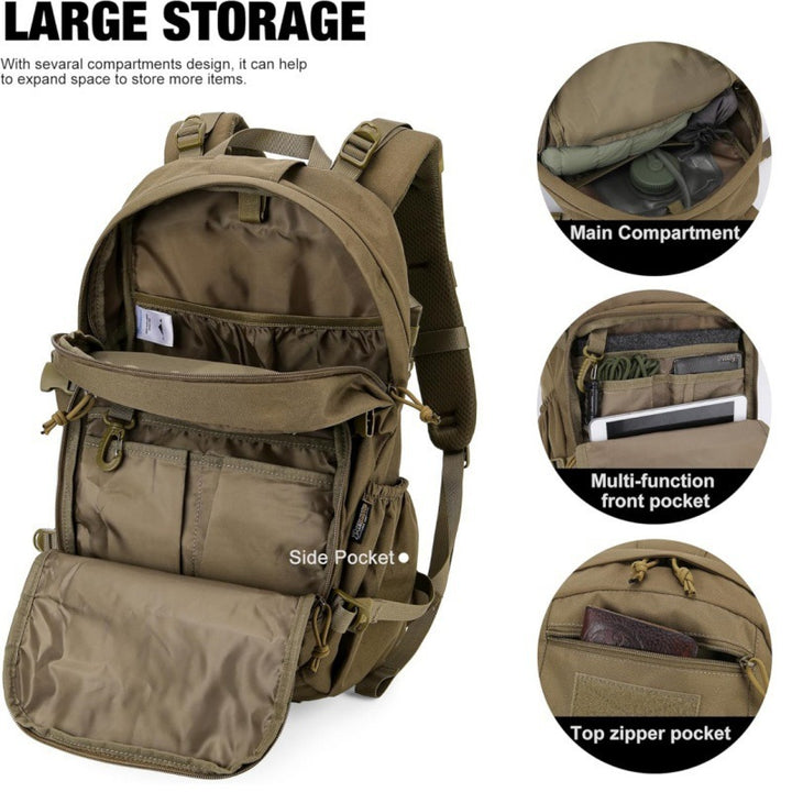 Tactical Multi-Pocket Backpack Bowlift