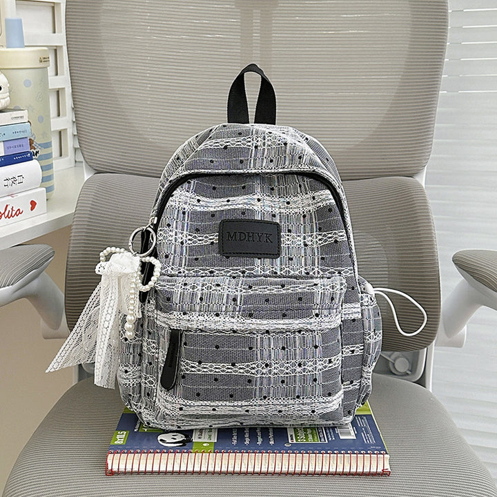 Compact Polka Dot Backpack Bowlift