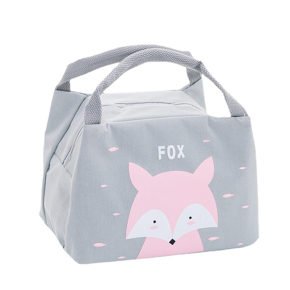 Insulated Lunch Box Tote with Cute Fox Design
