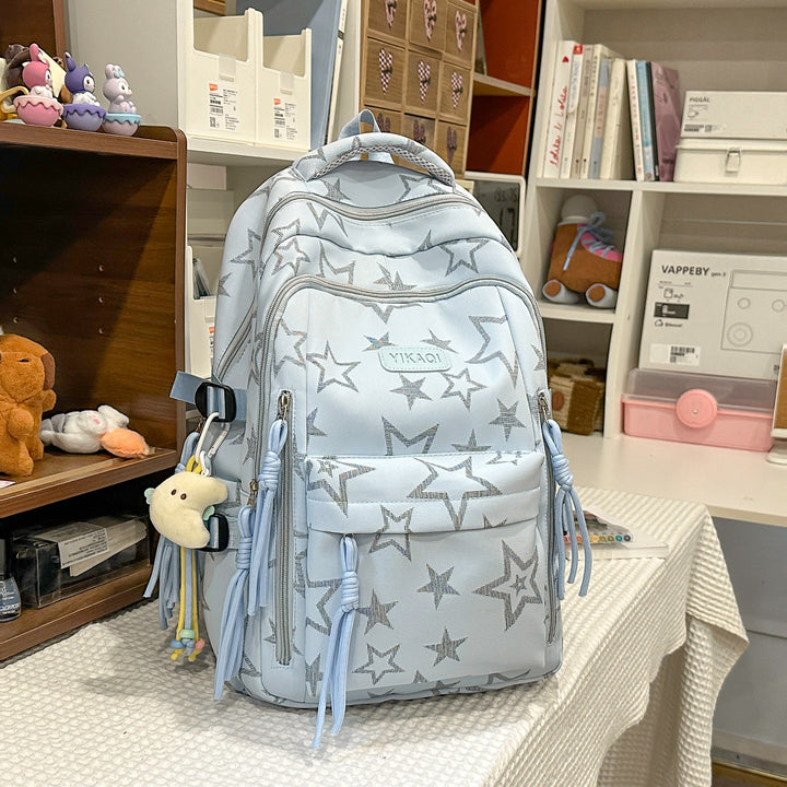 Stylish Star-Printed School Backpack Bowlift