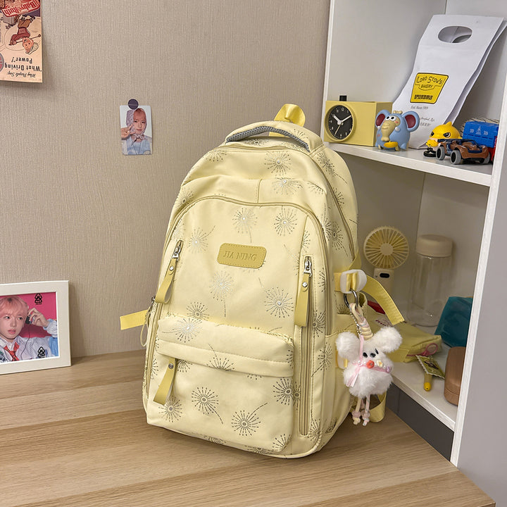 Floral-Printed Backpack with Adjustable Straps Bowlift