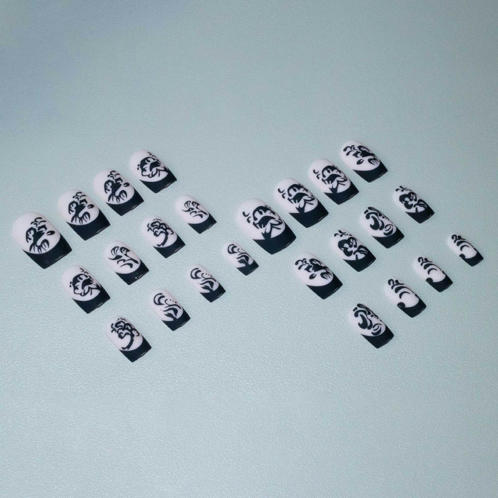 Artistic Floral-Design Acrylic Nail Art Set
