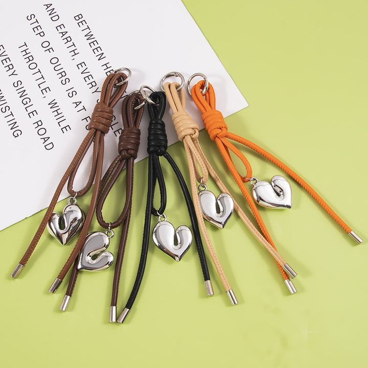 Heart-Shaped Charm Keychain Bowlift