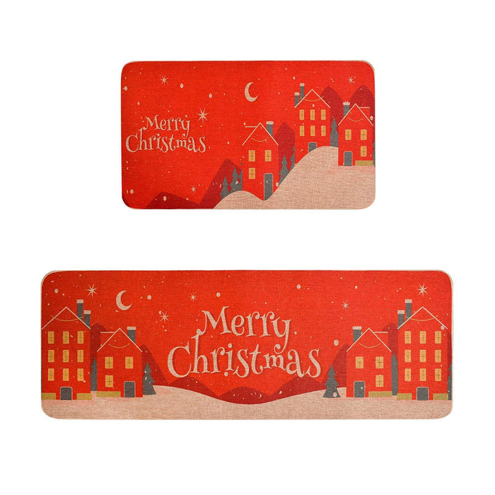 Playful Holiday-Themed Kitchen Mat Set Bowlift