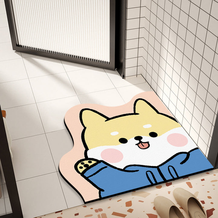 Cute Animal-Themed Bathroom Mat