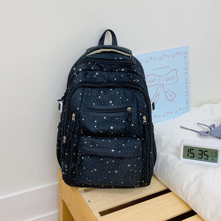 Star Patterned Backpack Bowlift