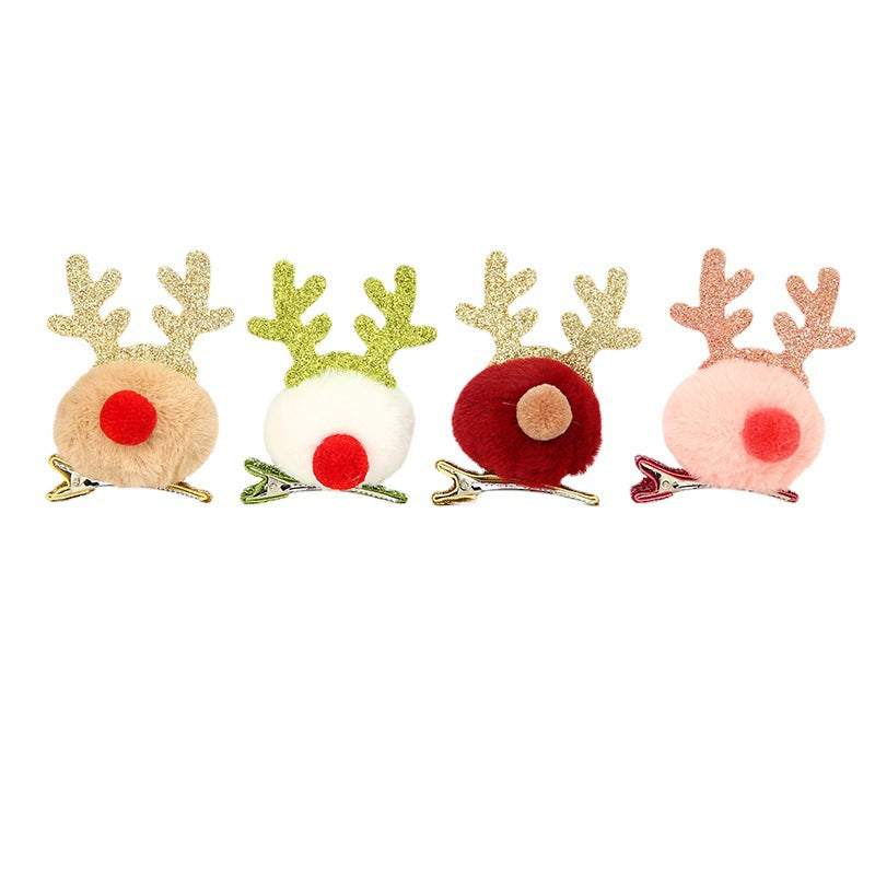 Festive Reindeer Hair Clip Bowlift