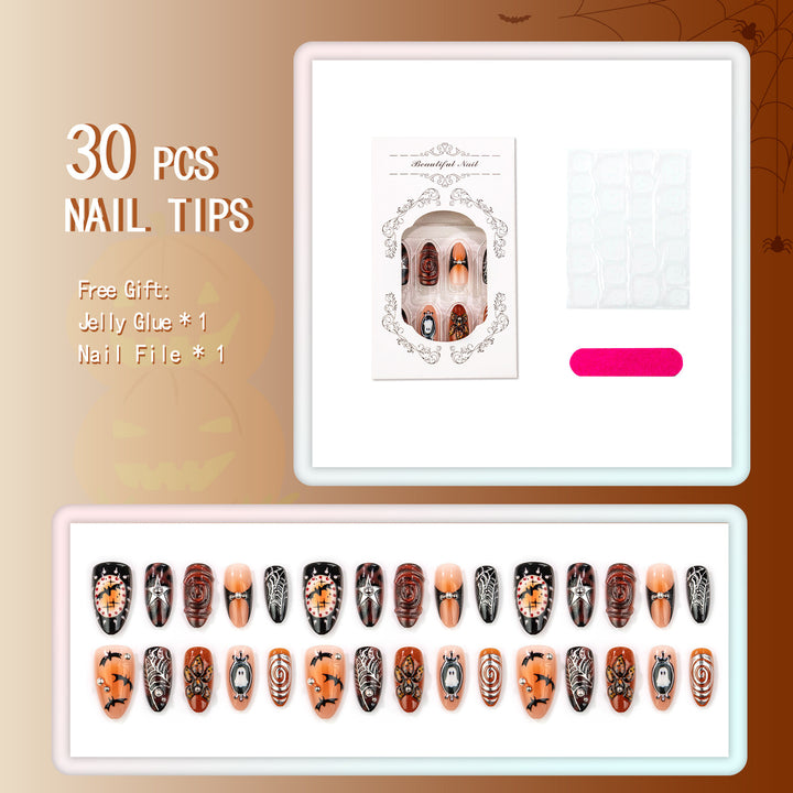Creative Halloween-Themed Press-On Nails