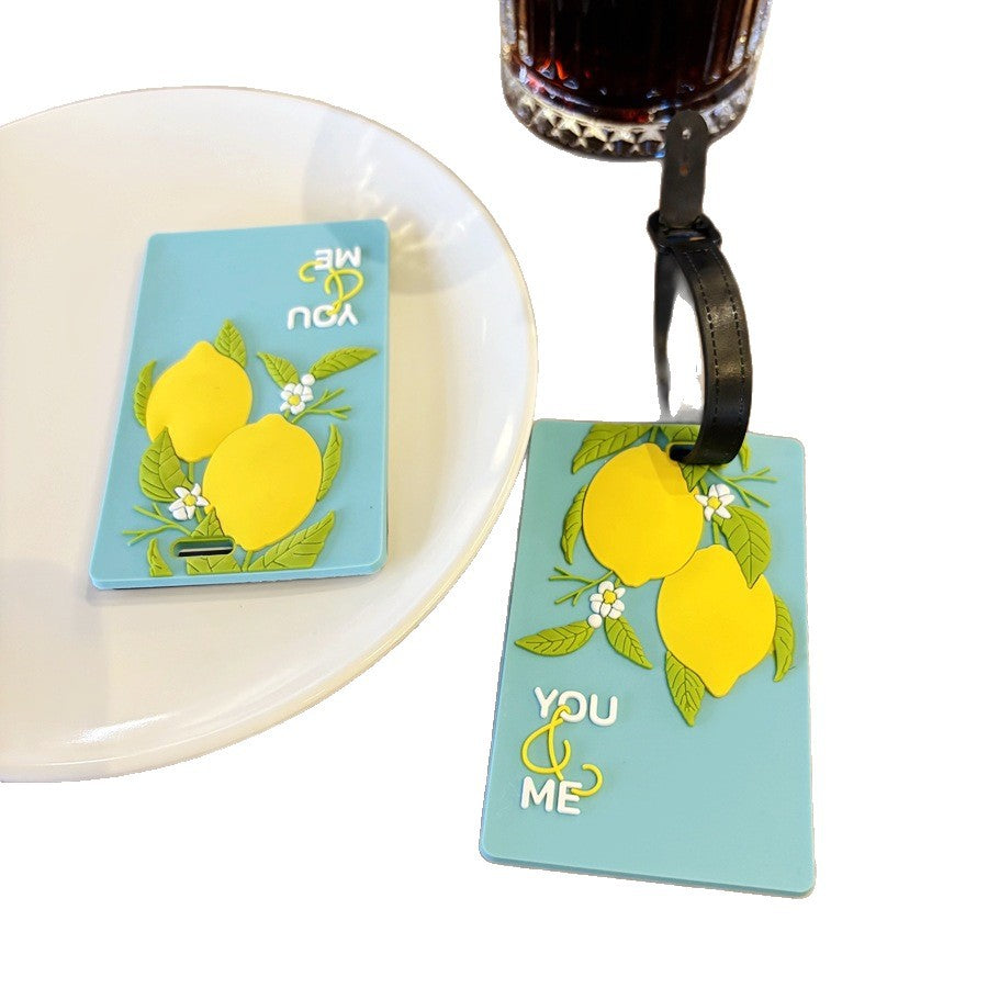 Lemon-Themed Travel Luggage Tag Bowlift
