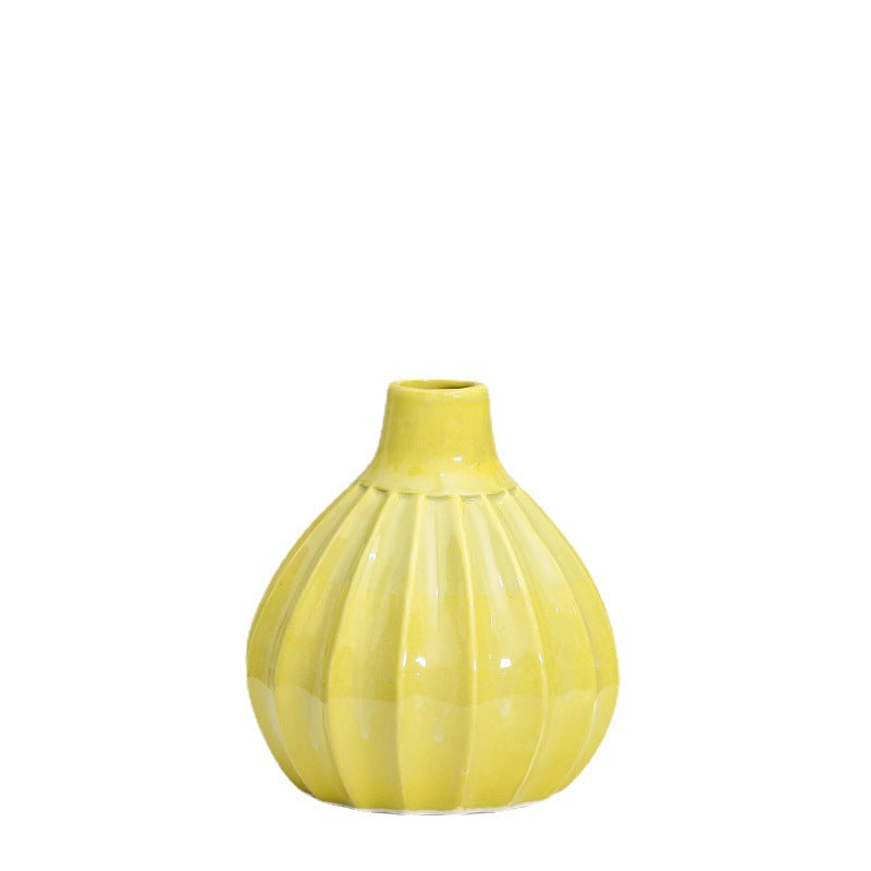 Artistic Curved Ceramic Vase Bowlift