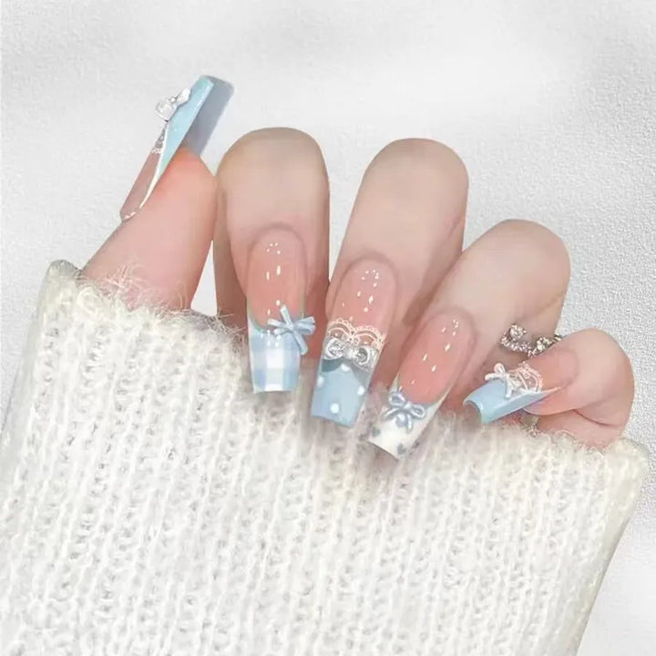 Decorative Butterfly-Embellished Press-On Nail Set