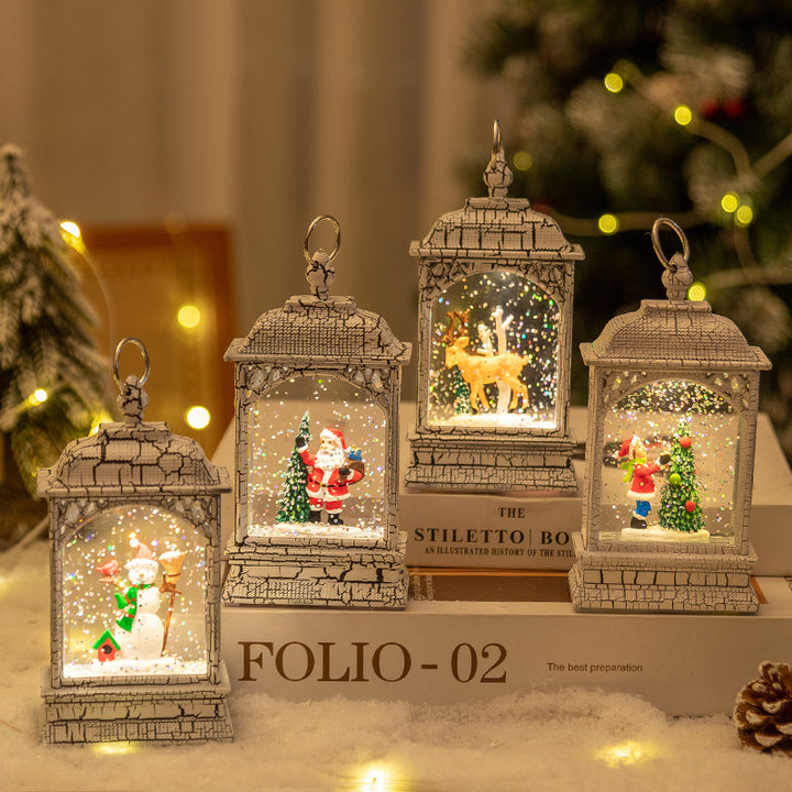Festive Snow Globe Lantern Decoration
