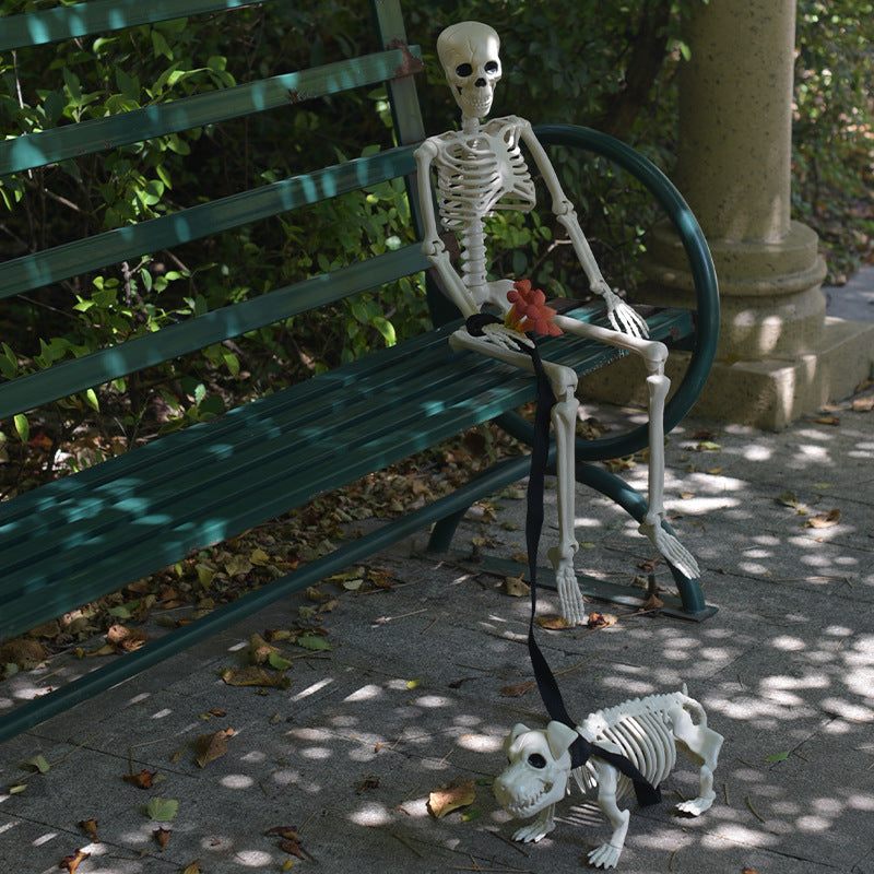 Skeleton Dog Walking Decoration Bowlift