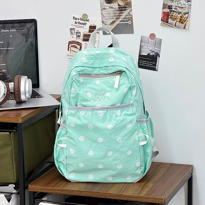 Stylish Polka Dot Casual Backpack Bowlift 1791205343