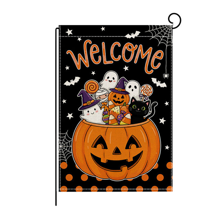 Halloween Welcome Decorative Garden Flag