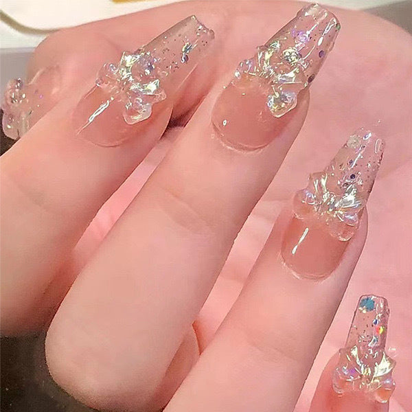 Elegant Glossy Press-On Nail Set  1791774068