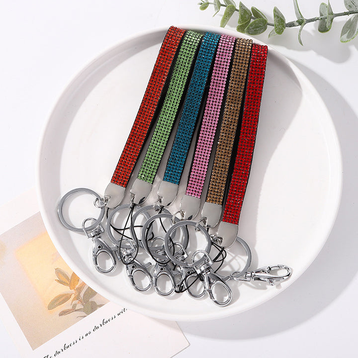 Rhinestone Accent Keychain Holder Bowlift