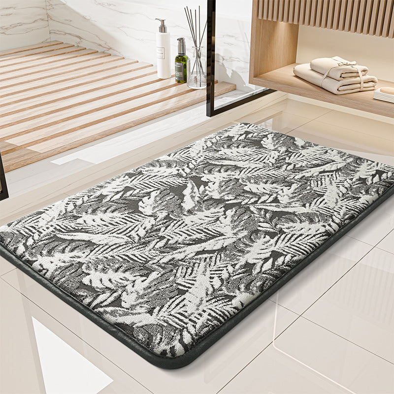 Stylish Floral Print Bath Mat Bowlift