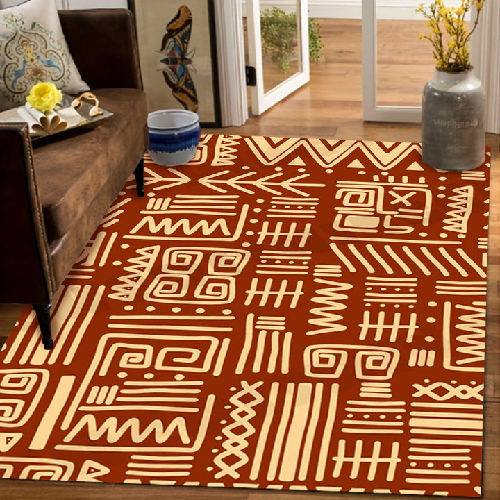 Artistic African Map Area Rug Bowlift