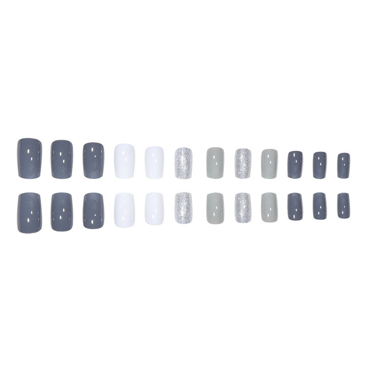 Chic Press-On Nail Set with Textured Finish Bowlift