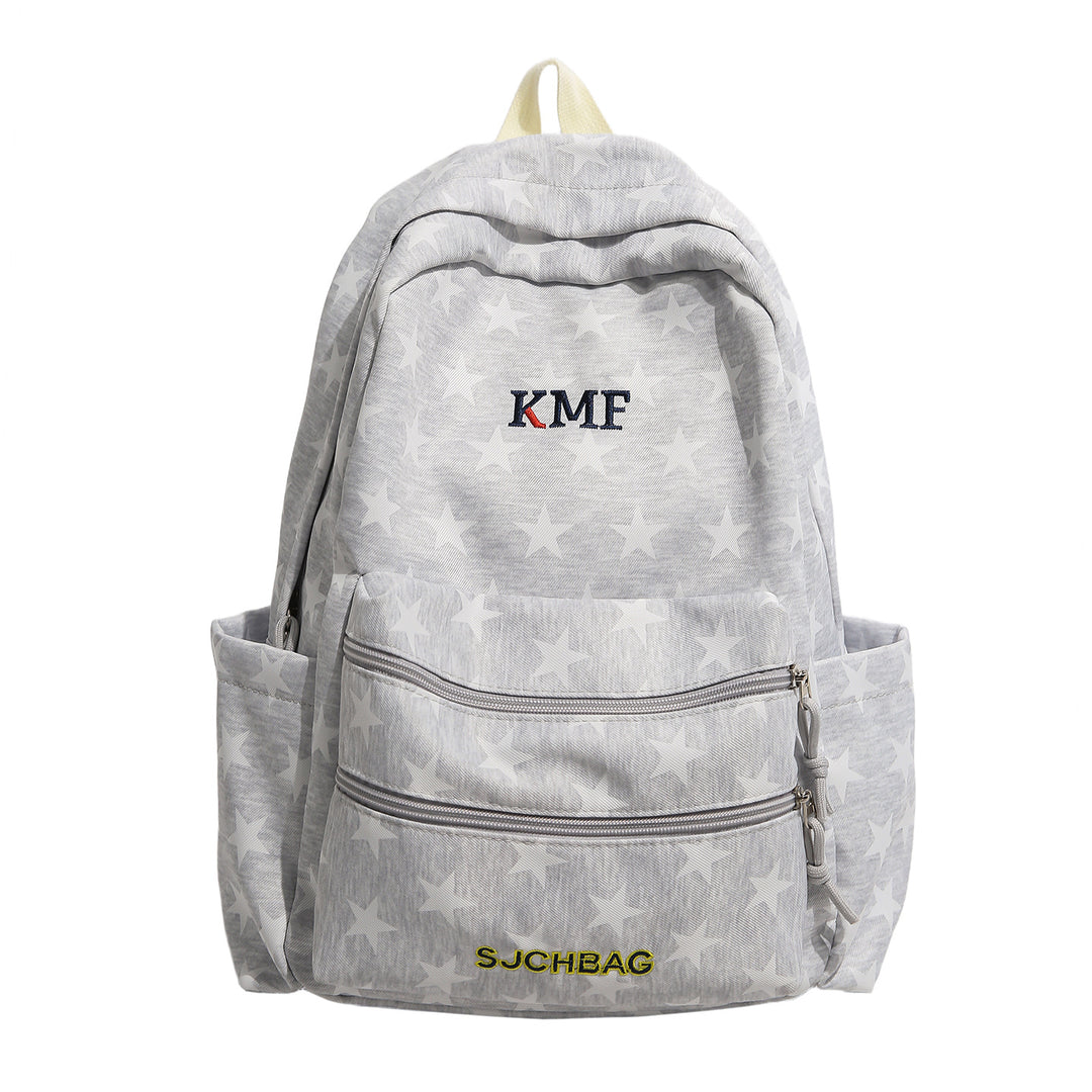 Star-Printed Casual Backpack Bowlift