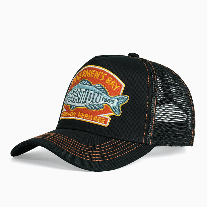 Ladies Trucker Cap with outstanding embroidery design Bowlift
