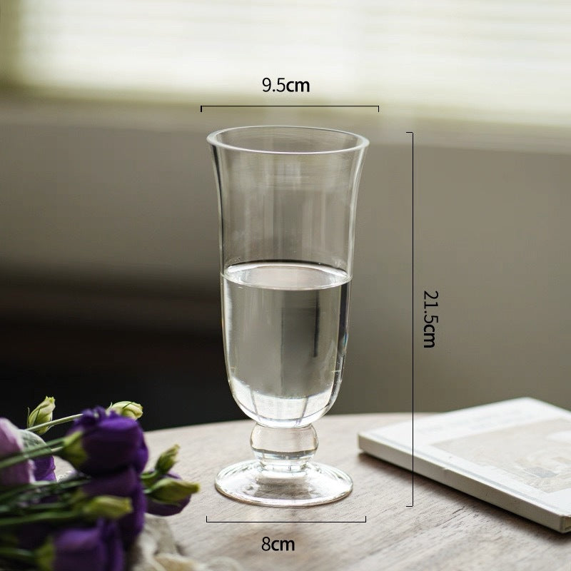 Tall Vintage-Inspired Stemmed Goblet with Pedestal Base Bowlift