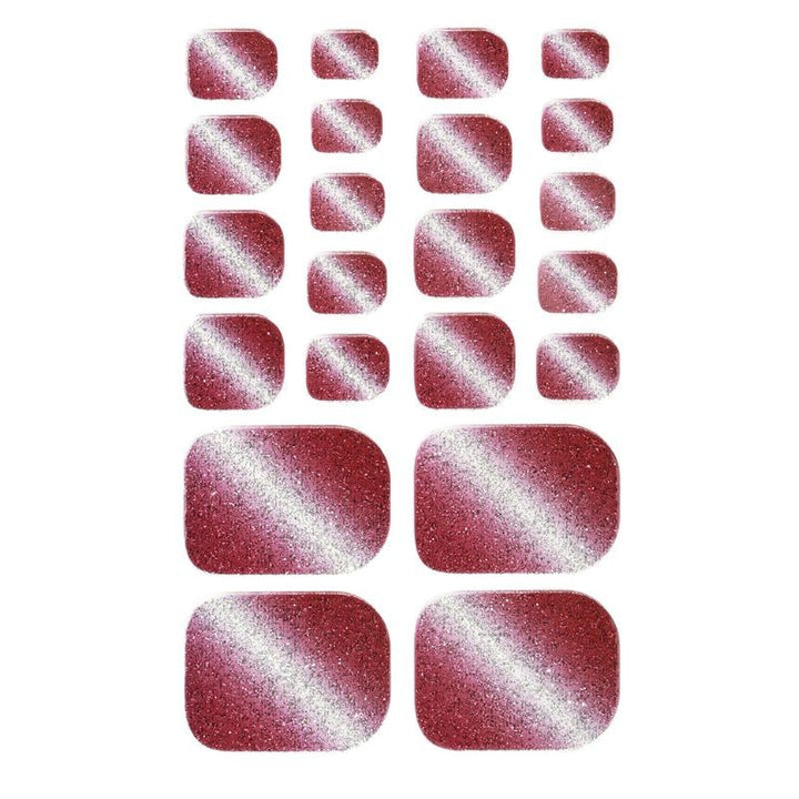 Glitter Gradient Toe Nail Wraps