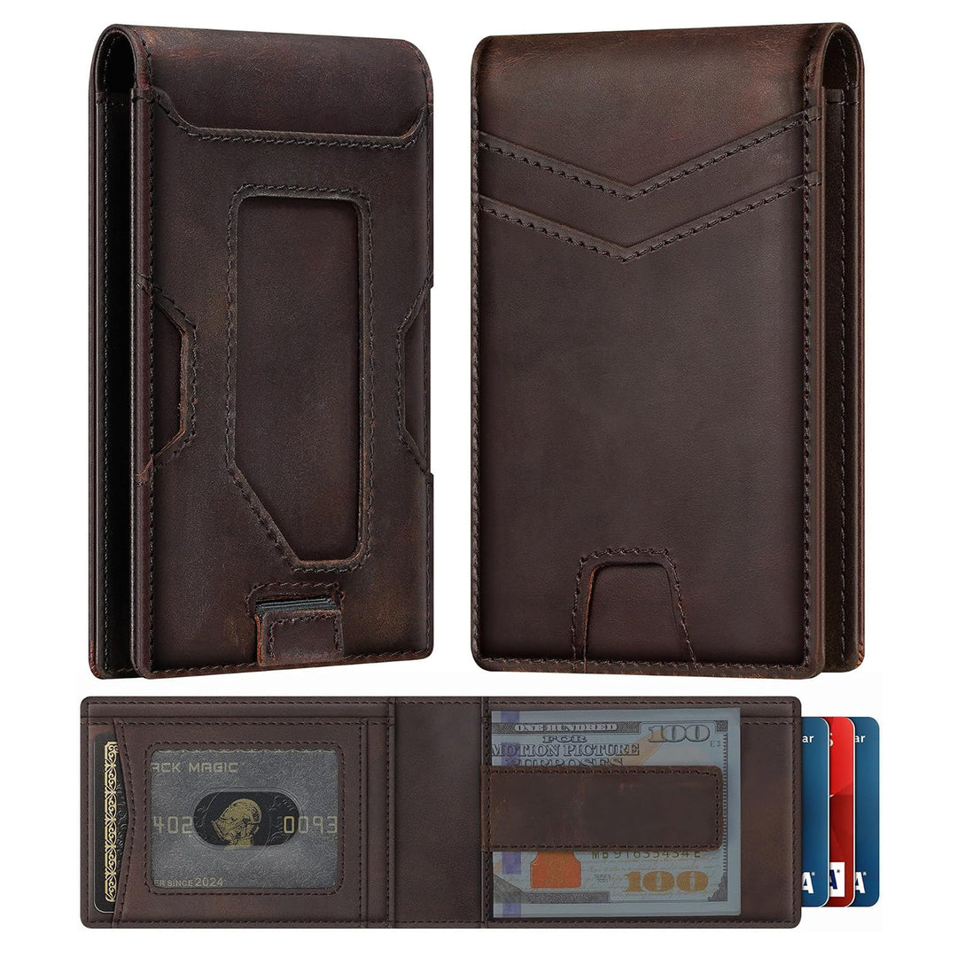 Premium RFID-Blocking Leather Cardholder Bowlift