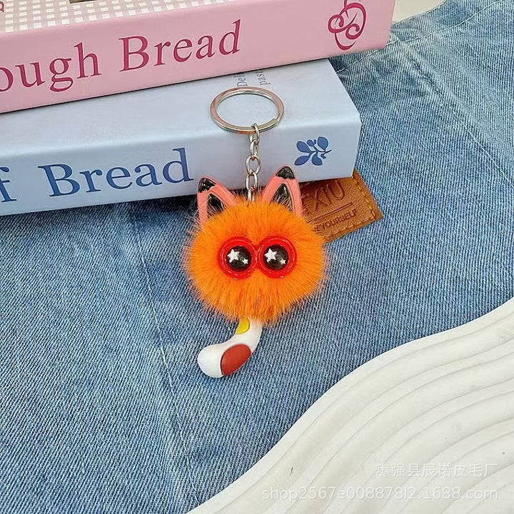 Cute Plush Cat Keychain Accessory Bowlift