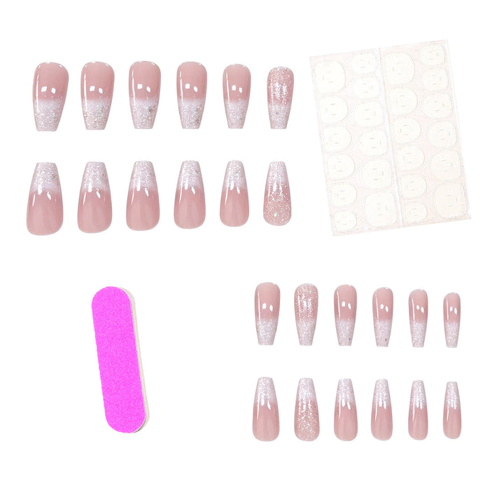 Glamorous Glittery Nail Extensions Bowlift
