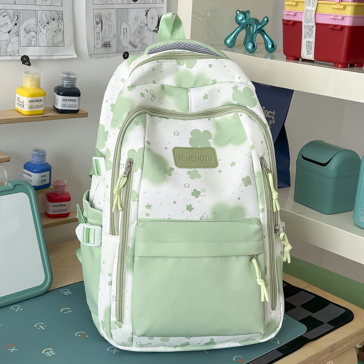 Charming Floral Print Backpack Bowlift