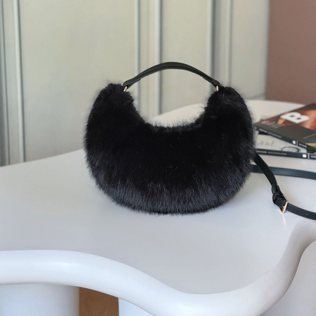 Faux Fur Handheld Bag