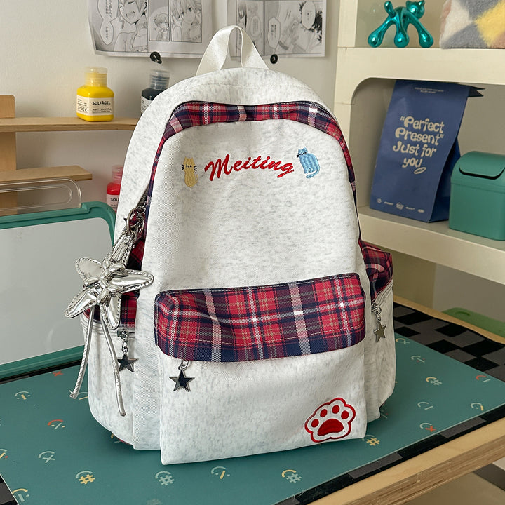 Fun Character-Embellished Casual Backpack Bowlift
