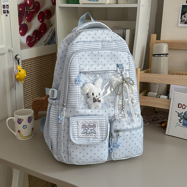 Stylish Multi-Functional Star Print Backpack Bowlift