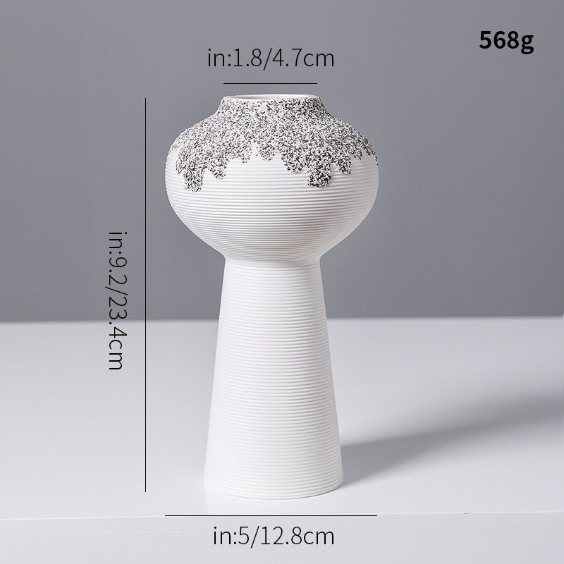 Decorative Textured Ceramic Vase Bowlift