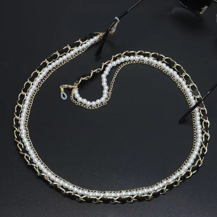 Decorative Eyewear Chain with Pearls Bowlift