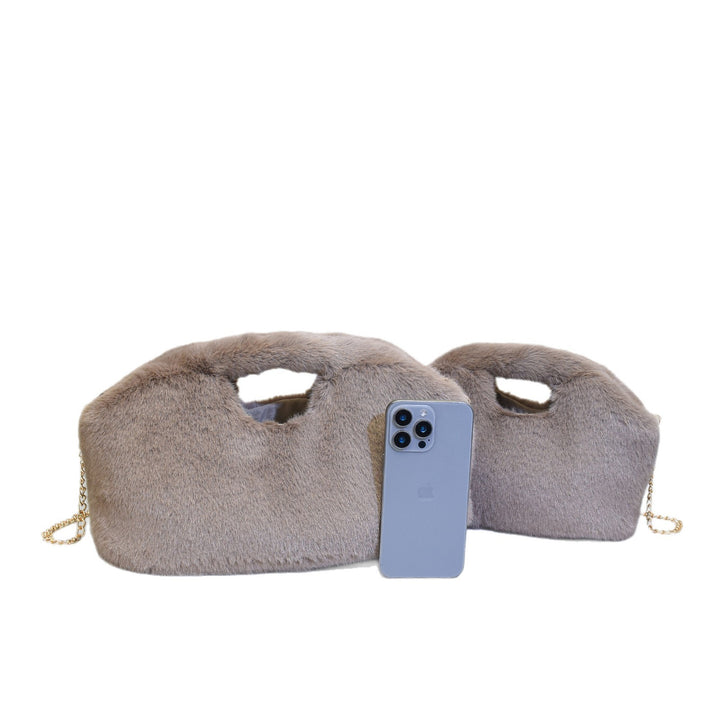 Elegant Faux Fur Handheld Purse