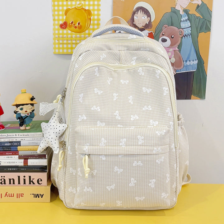Cute Bow-Embellished Casual Backpack Bowlift