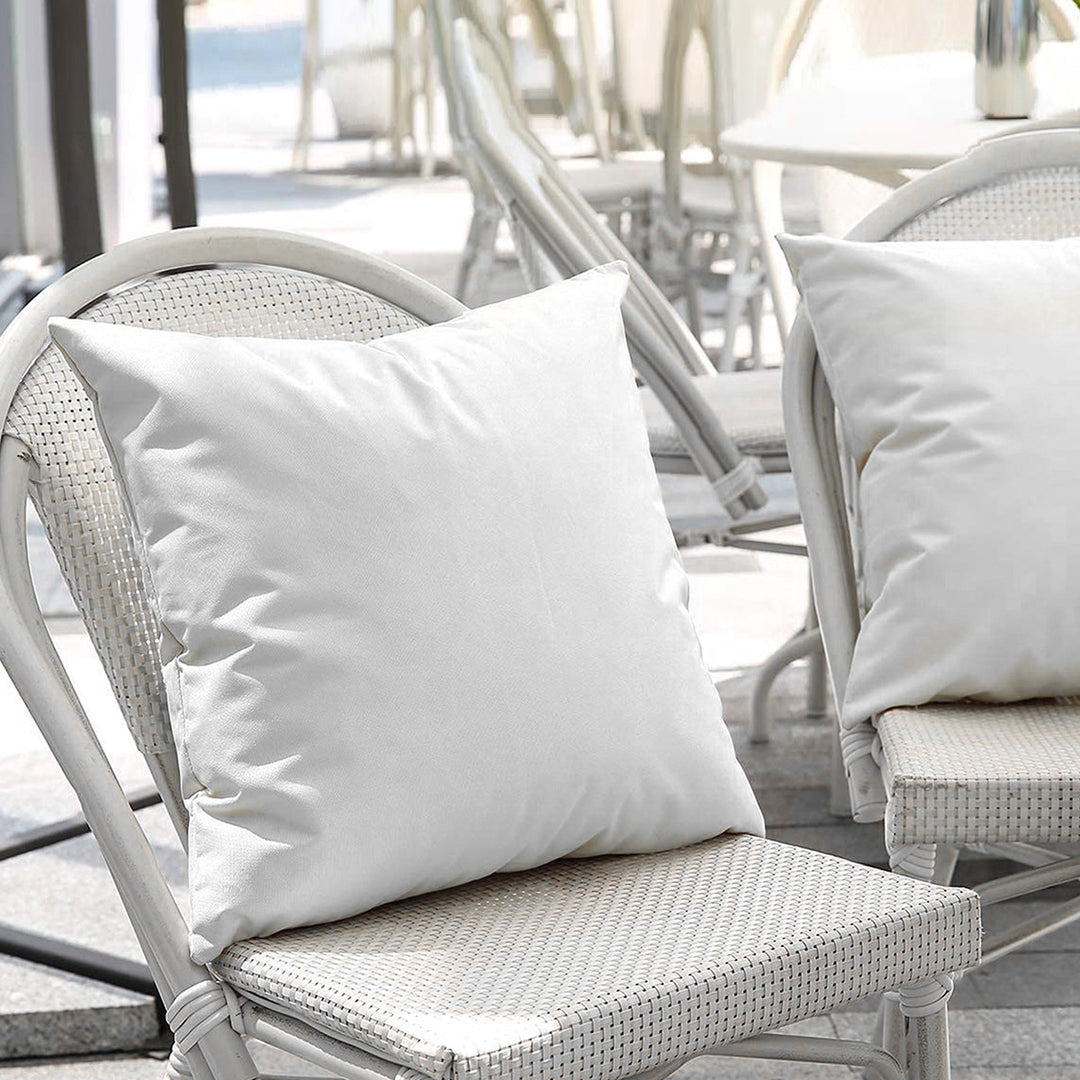 Outdoor Water-Resistant Square Throw Pillow Insert with Plush Polyester Fill